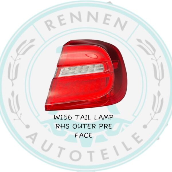 W156 Tail-Lamp RHS Outer-PreFace