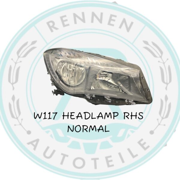 W117 Headlamp RHS Normal