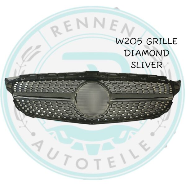 W205 Grille Diamond Silver